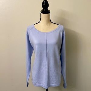French Connection,-baby blue, lightweight long sleeve sweater-Lg